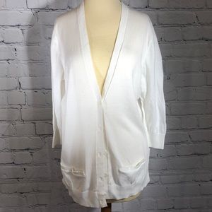 Gap white boyfriend cardigan